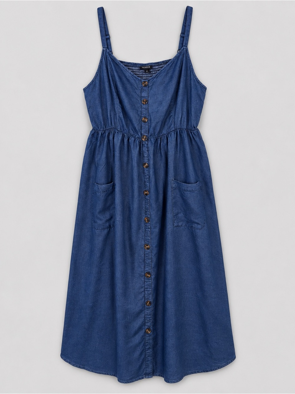 Torrid Button Front Chambray Maxi Dress 2X Cottage Peasant Bohemian Garden Party